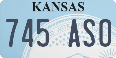 KS license plate 745ASO