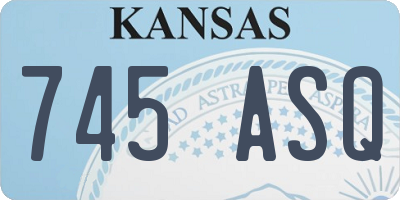 KS license plate 745ASQ