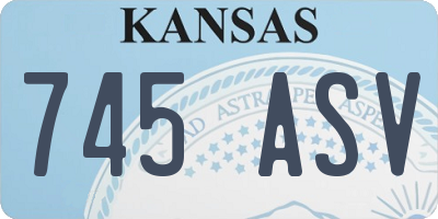 KS license plate 745ASV