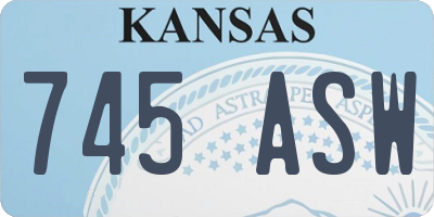 KS license plate 745ASW