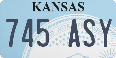 KS license plate 745ASY