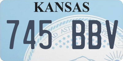 KS license plate 745BBV