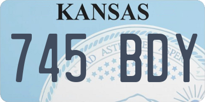 KS license plate 745BDY