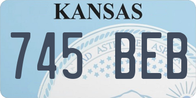 KS license plate 745BEB