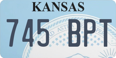 KS license plate 745BPT