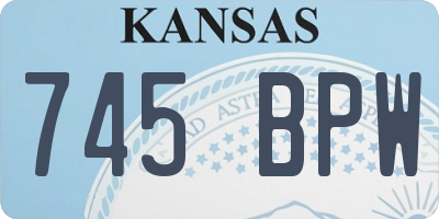 KS license plate 745BPW