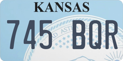 KS license plate 745BQR