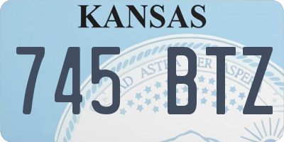 KS license plate 745BTZ