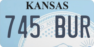KS license plate 745BUR