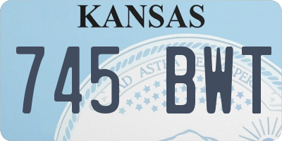 KS license plate 745BWT