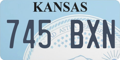 KS license plate 745BXN
