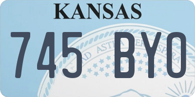 KS license plate 745BYO
