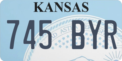 KS license plate 745BYR