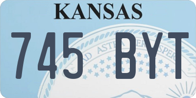 KS license plate 745BYT