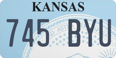 KS license plate 745BYU