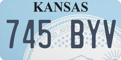 KS license plate 745BYV