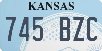KS license plate 745BZC