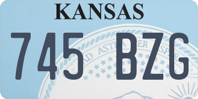 KS license plate 745BZG