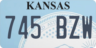 KS license plate 745BZW