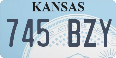 KS license plate 745BZY
