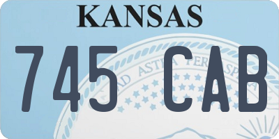 KS license plate 745CAB