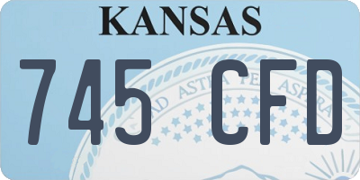 KS license plate 745CFD