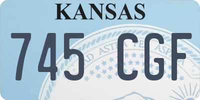 KS license plate 745CGF