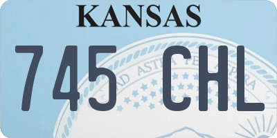 KS license plate 745CHL