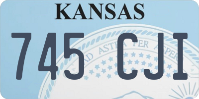 KS license plate 745CJI