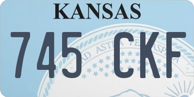KS license plate 745CKF