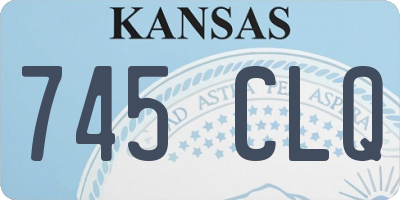 KS license plate 745CLQ