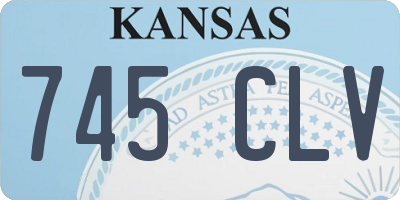 KS license plate 745CLV