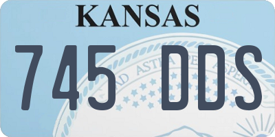 KS license plate 745DDS
