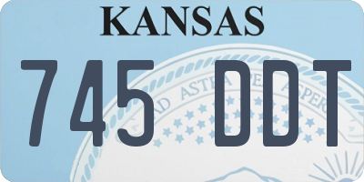 KS license plate 745DDT