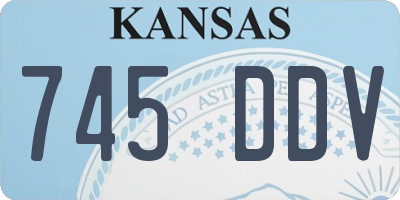 KS license plate 745DDV