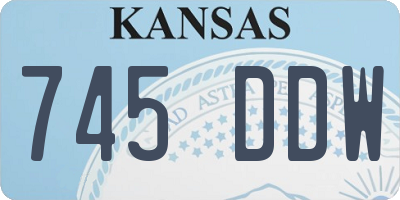 KS license plate 745DDW