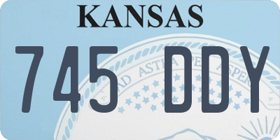 KS license plate 745DDY