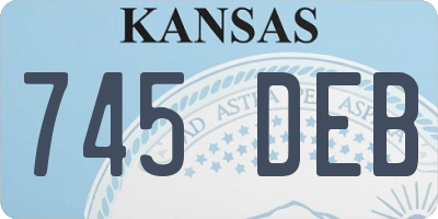 KS license plate 745DEB