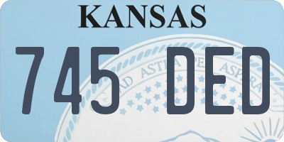 KS license plate 745DED