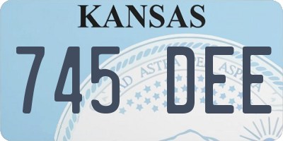 KS license plate 745DEE
