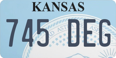 KS license plate 745DEG