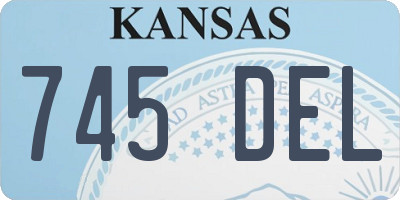 KS license plate 745DEL