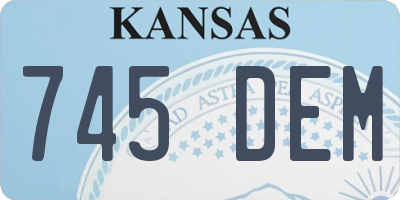 KS license plate 745DEM