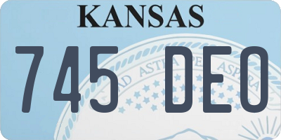 KS license plate 745DEO