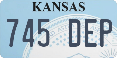 KS license plate 745DEP
