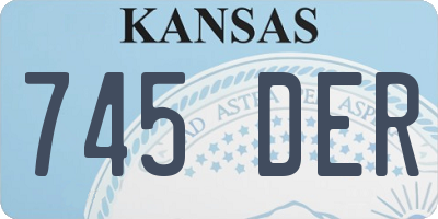 KS license plate 745DER