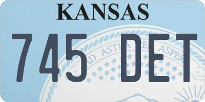 KS license plate 745DET