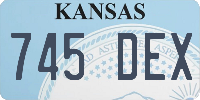 KS license plate 745DEX