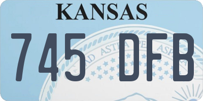 KS license plate 745DFB