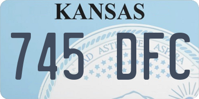 KS license plate 745DFC